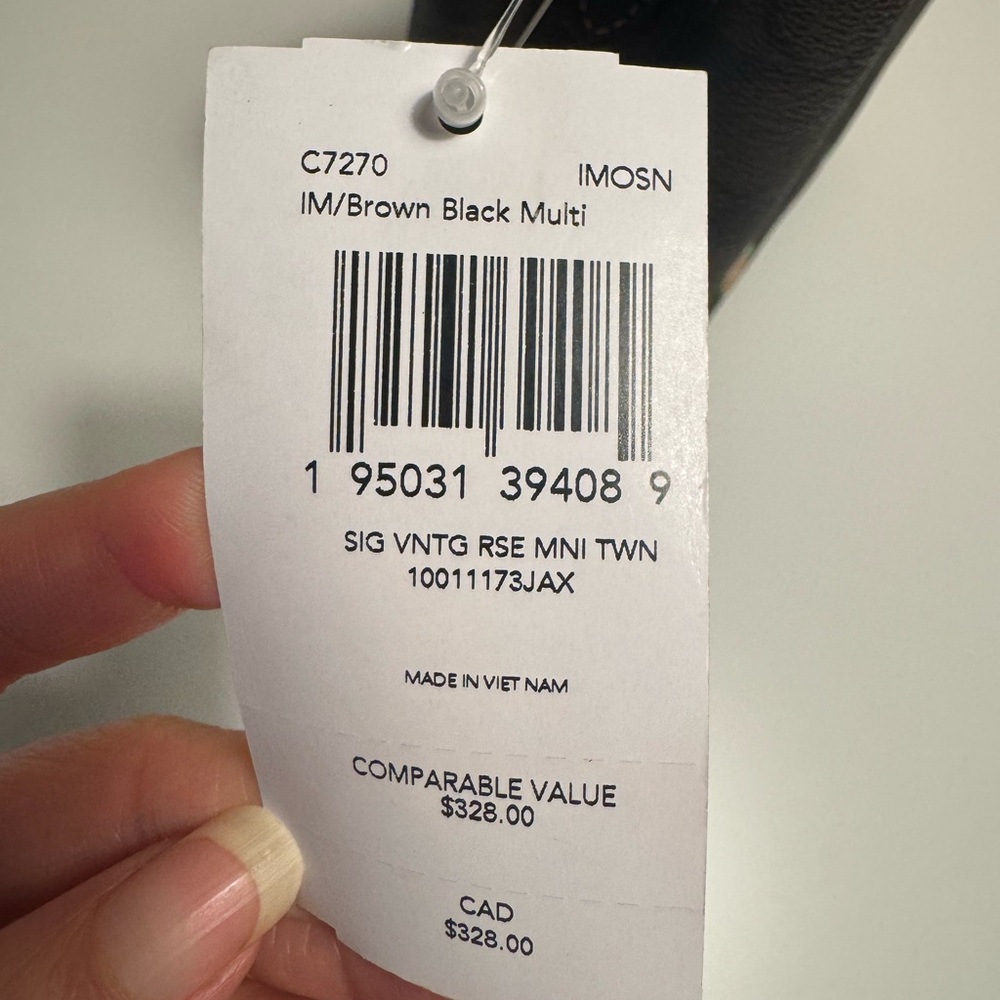NWT Coach Mini Town Bucket Bag In Signature Canvas With Vintage Rose Print C7270 - Picture 6 of 16
